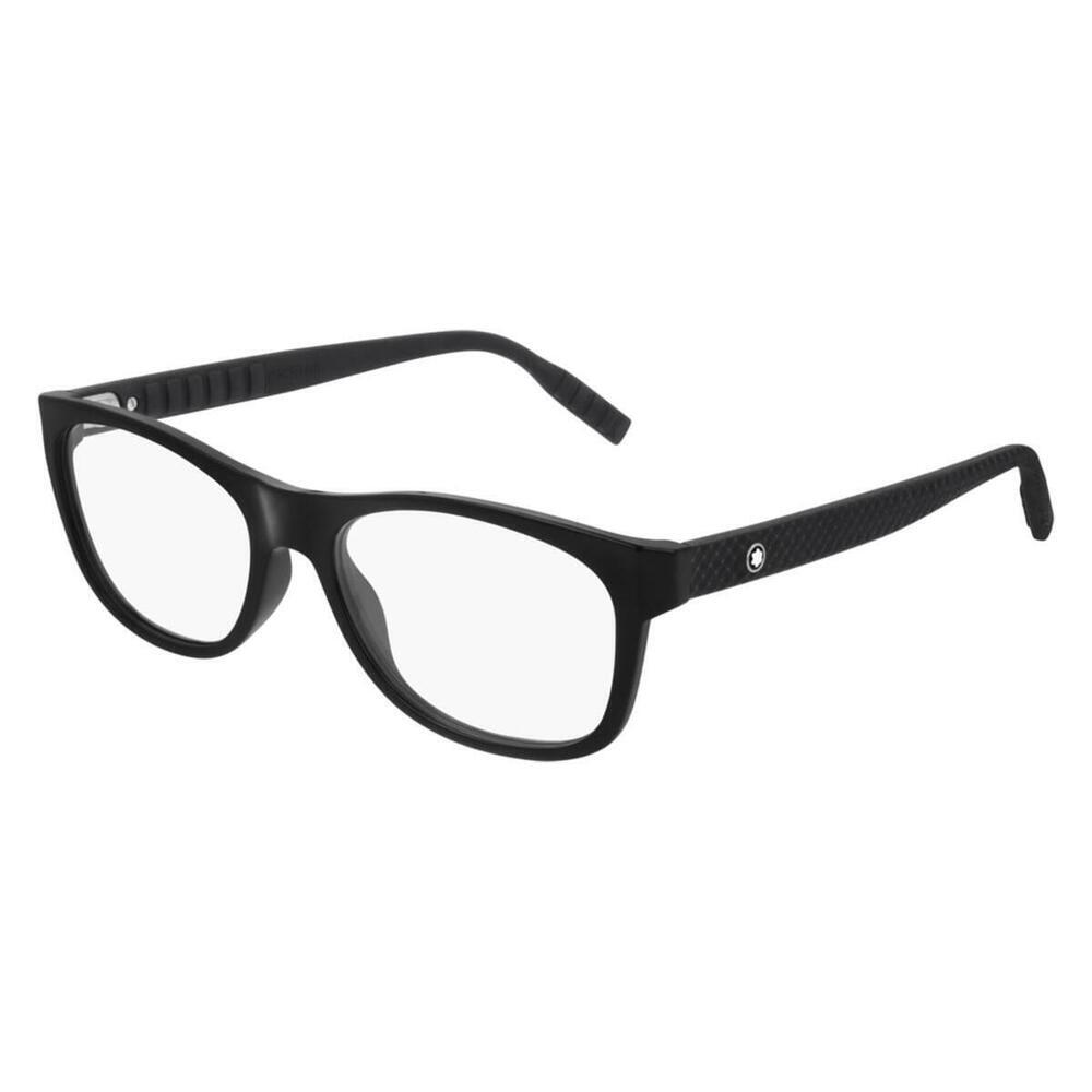 Mont Blanc MB0065O Eyeglasses Black Acetate/Metal Square